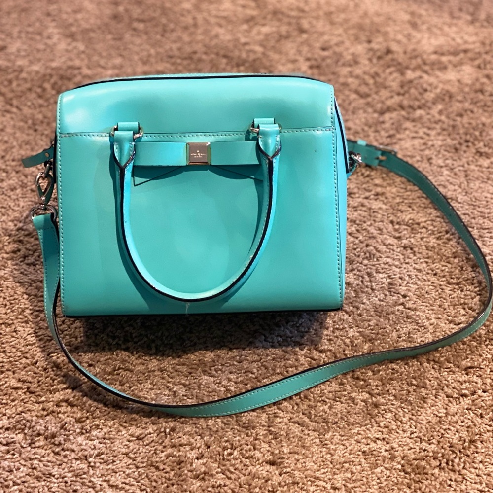 Bright blue Kate Spade bag